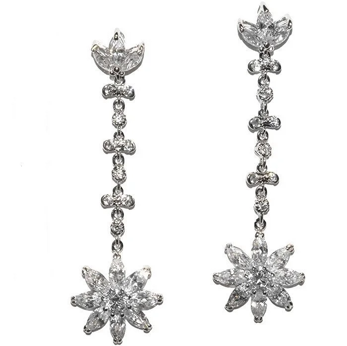 Classic Gold Earrings-Lowell CZ Star Dangle Earrings