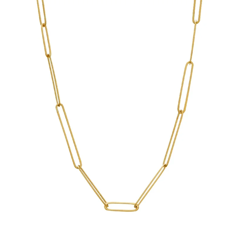 Women’s Engagement Necklace-<!--NK1012-->ovalong chain necklace