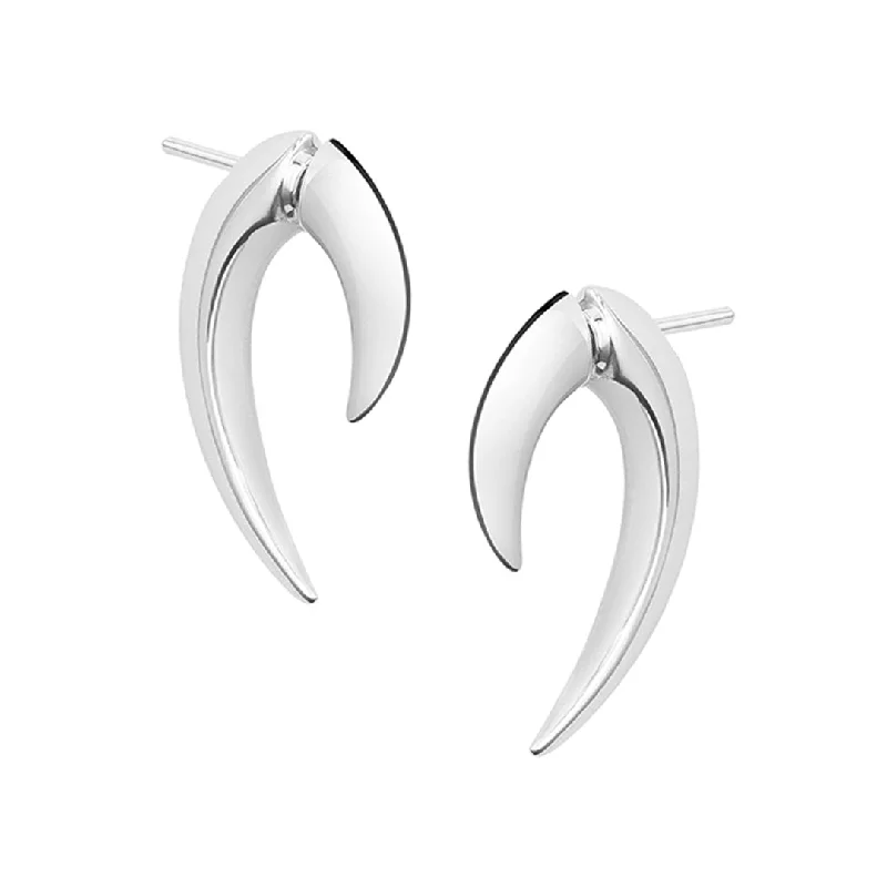 Stud Earrings for Women-Talon Fine Large Earrings - 18ct White Gold