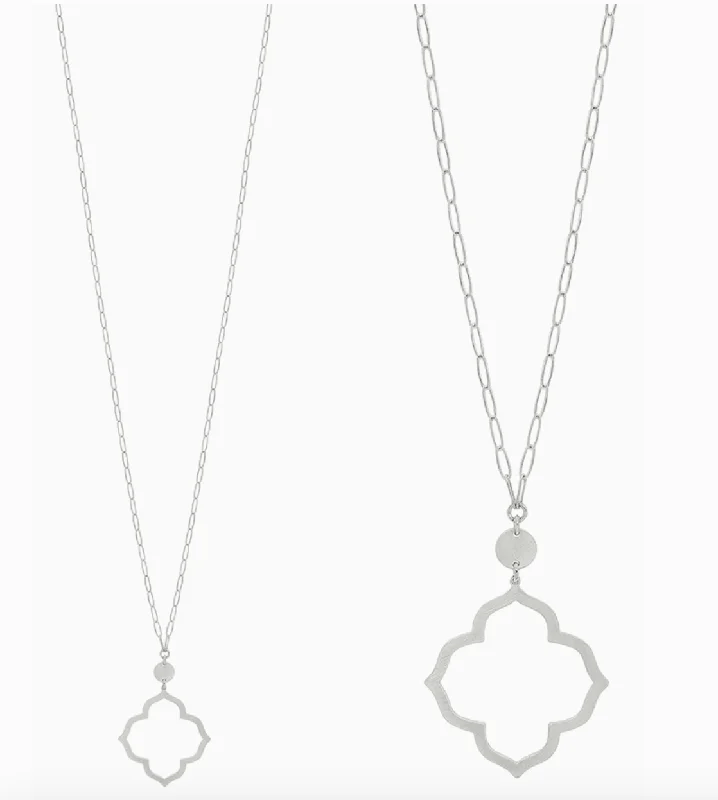 Diamond and Pearl Necklace-Meghan Browne Ciara Necklace - Silver