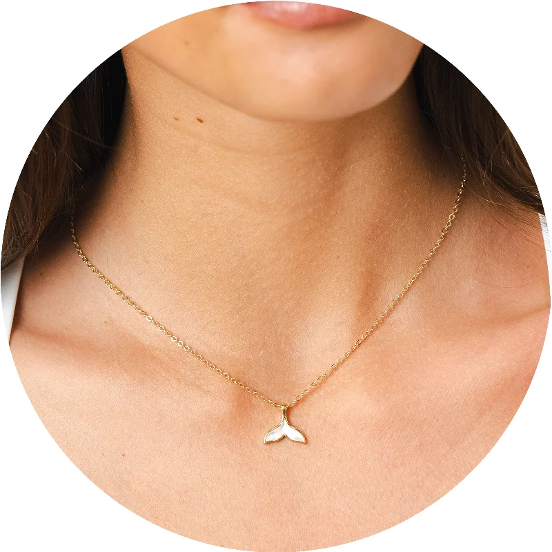 Fashionable Choker Necklace-Whale's Tail Charm Necklace