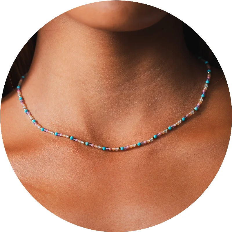 Fashion Necklace for Party-Vibrant Spirit 2mm Metal Accent Healing Necklace