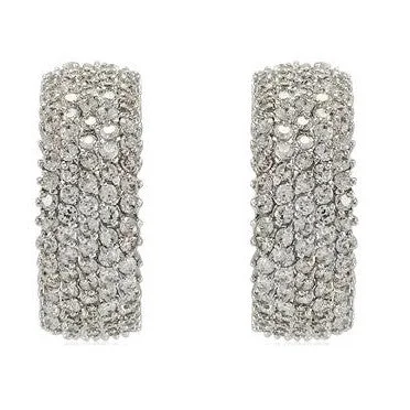 Ethnic Style Earrings-Detra 27mm CZ Cluster Hoop Earrings | 7ct