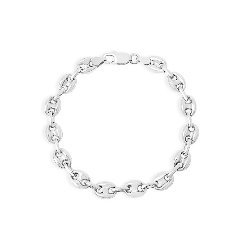 Men’s Stainless Steel Bracelet-THE IRIS SILVER BRACELET