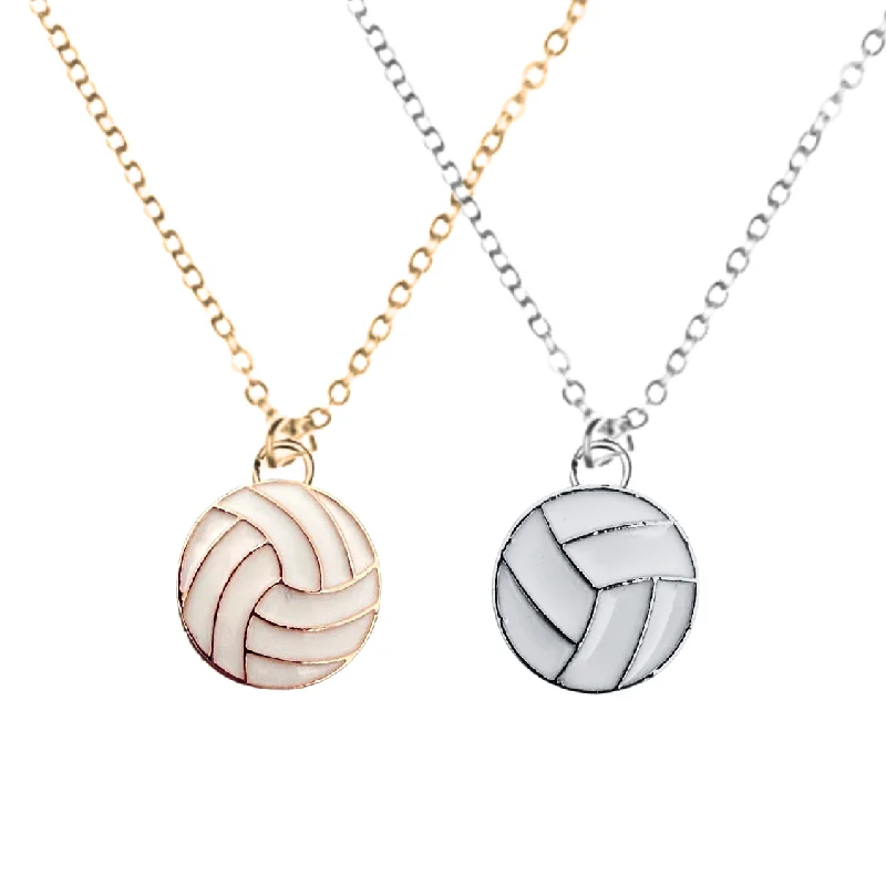 Colored Stone Necklace-Ace of Grace Volleyball Necklace