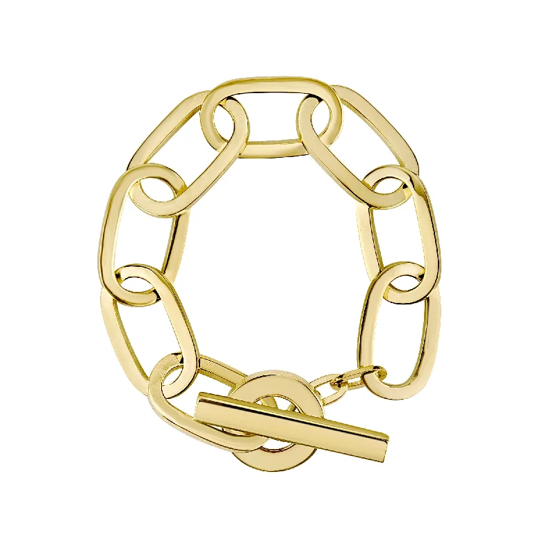 Retro Style Bracelet-Toggle Bracelet - Gold