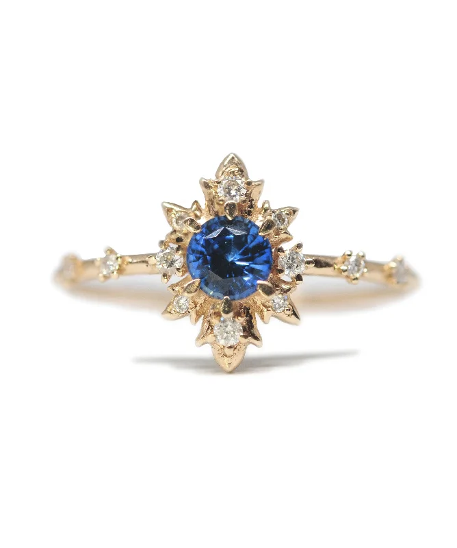 Princess Cut Sapphire Ring-Sapphire Termina Ring