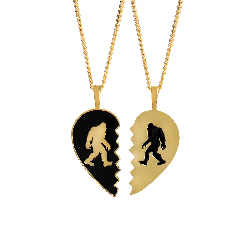 Silver Choker Necklace-Bigfoot to My Yeti BFF Necklaces