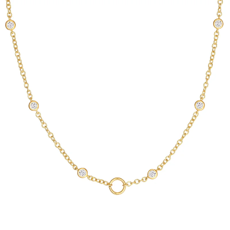 Classic Pearl Necklace-Molecule Necklace - White