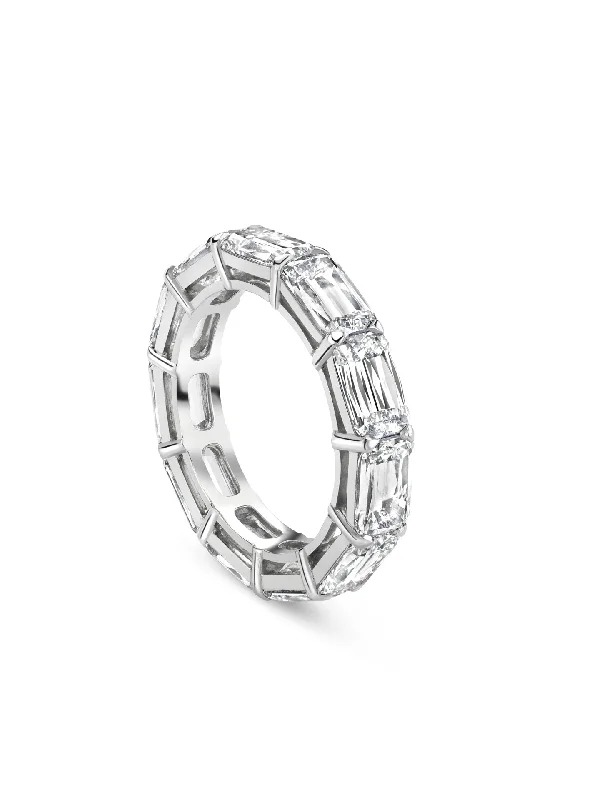 Gemstone Wedding Ring Set-Ashoka Full Hoop Infinity Eternity Ring