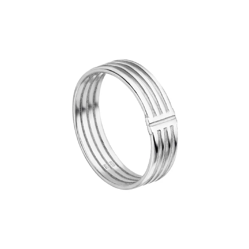 Bold Silver Band Ring-Essential Lines Silver Ring