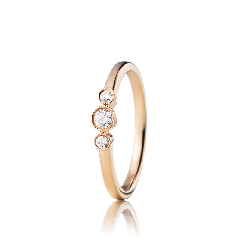 Men’s Rose Gold Ring-Unity 18K Gold, Rosegold or Whitegold Ring w. Diamonds