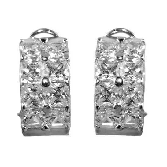 Vintage Drop Earrings-Chanya Princess Stone Huggie Earrings | 7ct