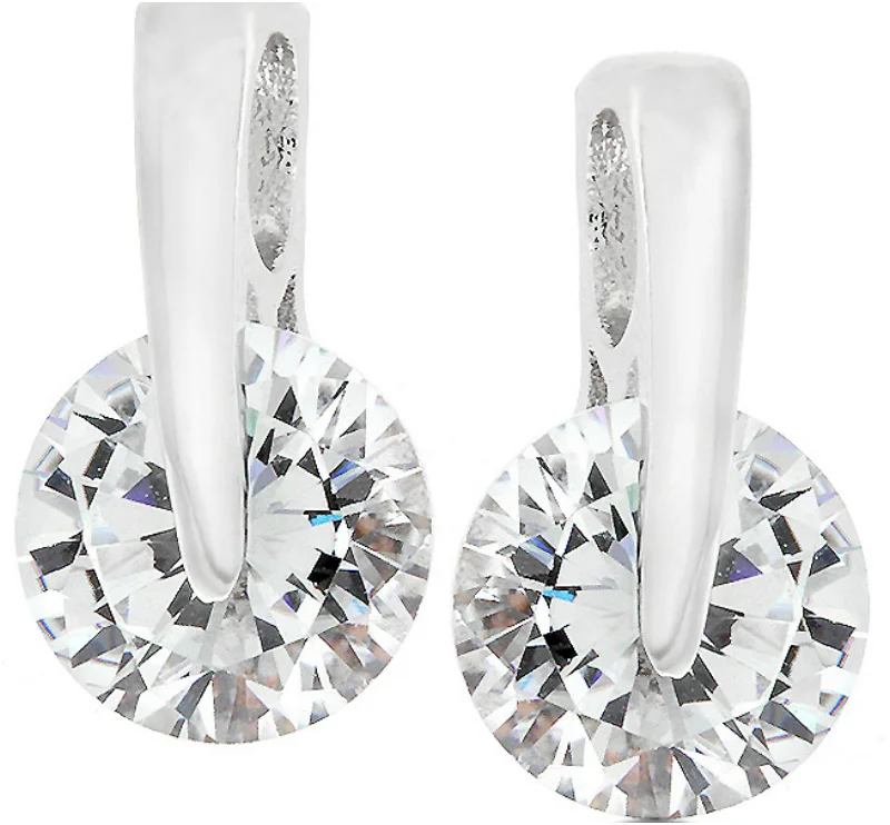 Handcrafted Earrings-Tandy Clear Elegance Stud Earrings  | 2ct