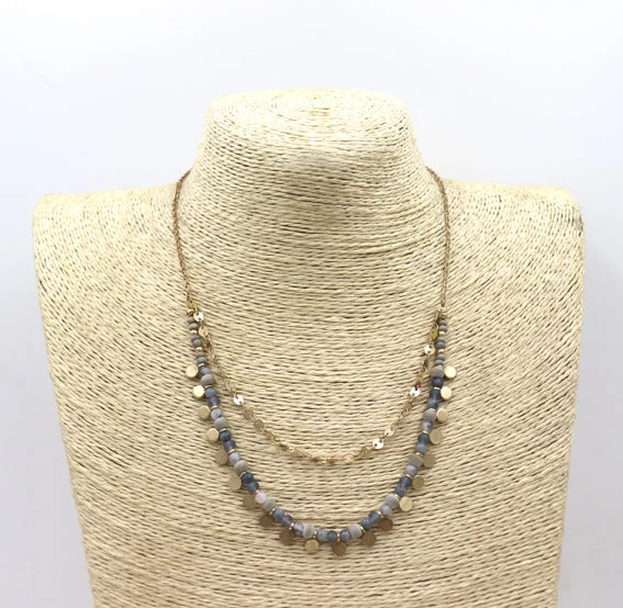 Star Pendant Necklace-Meghan Browne Fonzi Necklace - Gray