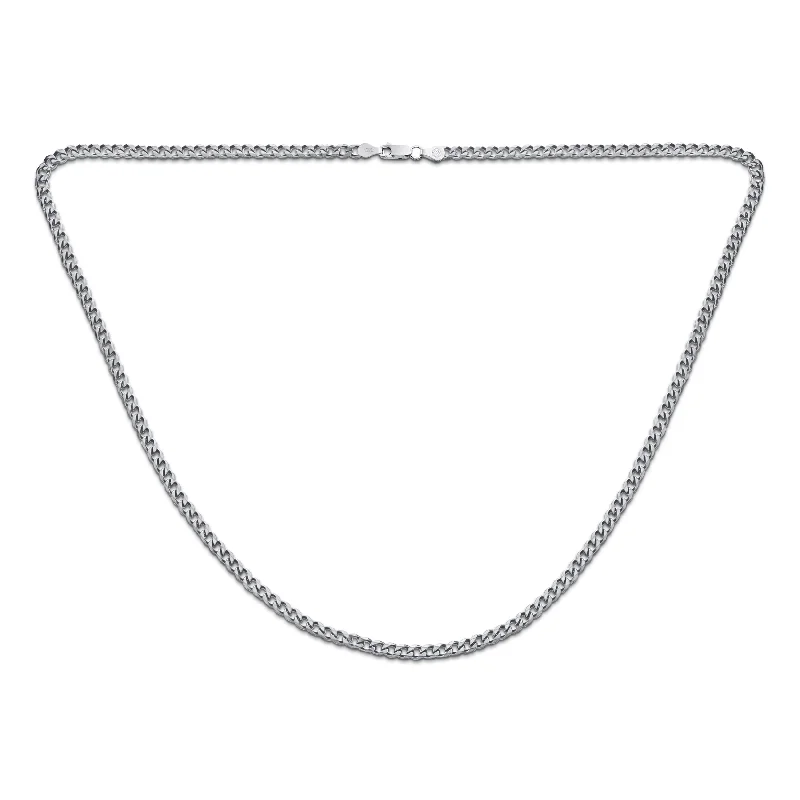 Fashionable Pendant Necklace-Heavy Solid 150 Gauge Sterling Silver Curb Cuban Chain Necklace for Men Nickel-Free