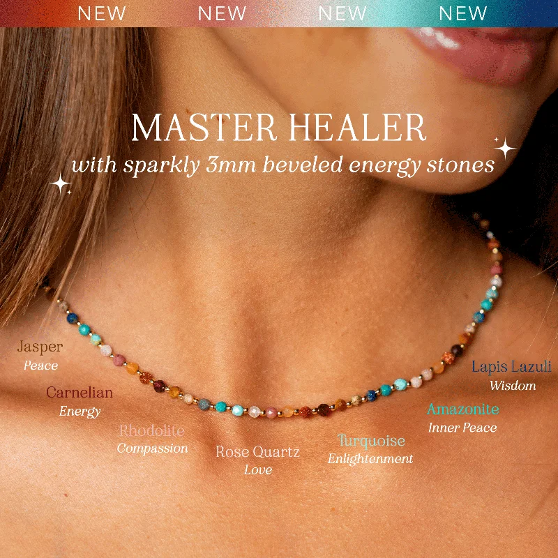 Trendy Choker Necklace-Master Healer 3mm Healing Necklace