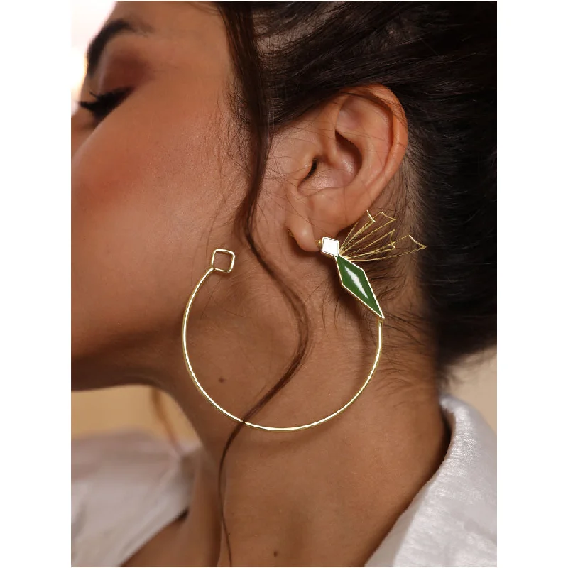 Beaded Earrings-VARNIKA ARORA Carolyn Statement Earrings - Green