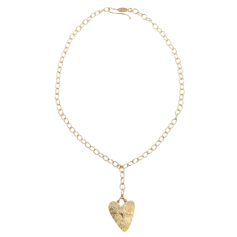 Simple Chain Necklace for Women-Sacred Heart Necklace