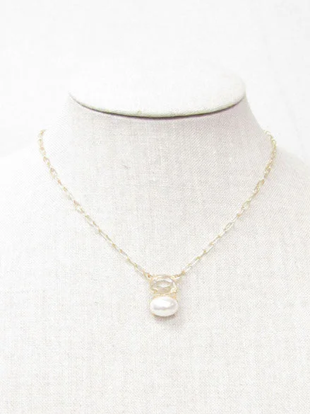 Women’s Pendant Necklace-Meghan Browne Necklace Dulla - Smokey Clear