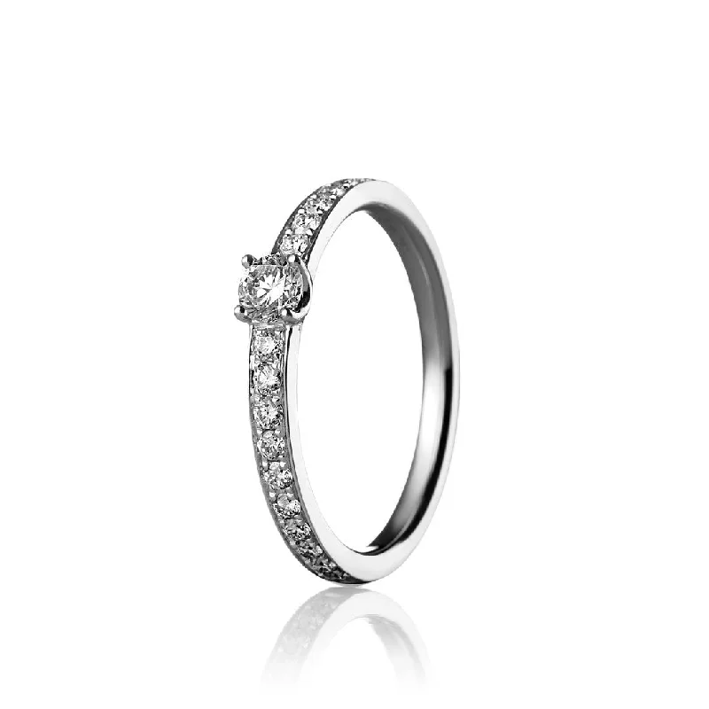 Diamond Eternity Band for Women-Conscious Round 14K Gold, Rosegold or Whitegold Ring w. Diamonds