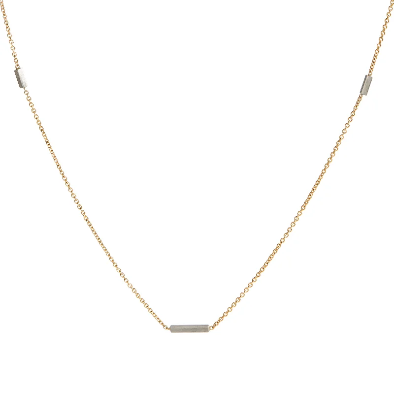 Sparkling Diamond Necklace-<!--NK931--> bar repeat necklace