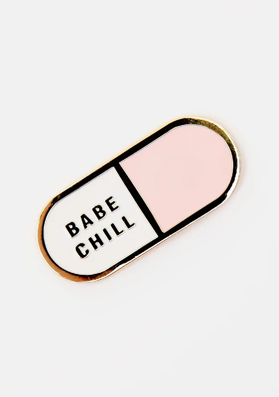 Geometric Charm Bracelet-Chill Pill Enamel Pin