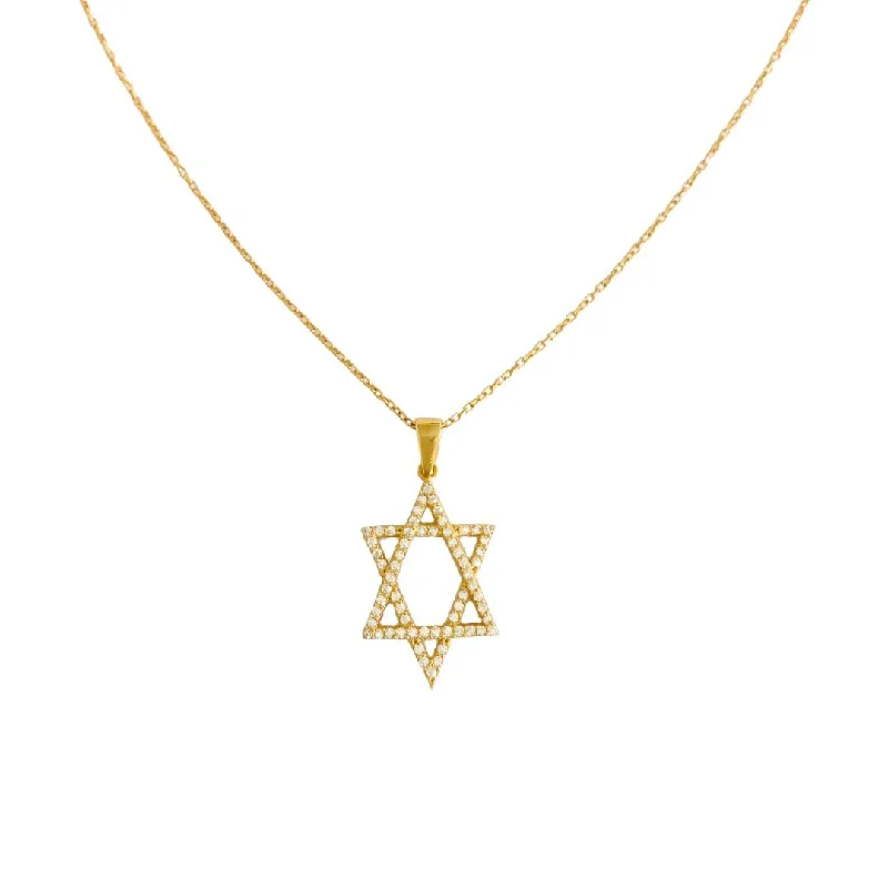 Opal Necklace for Women-Star of David Necklace (Gold)