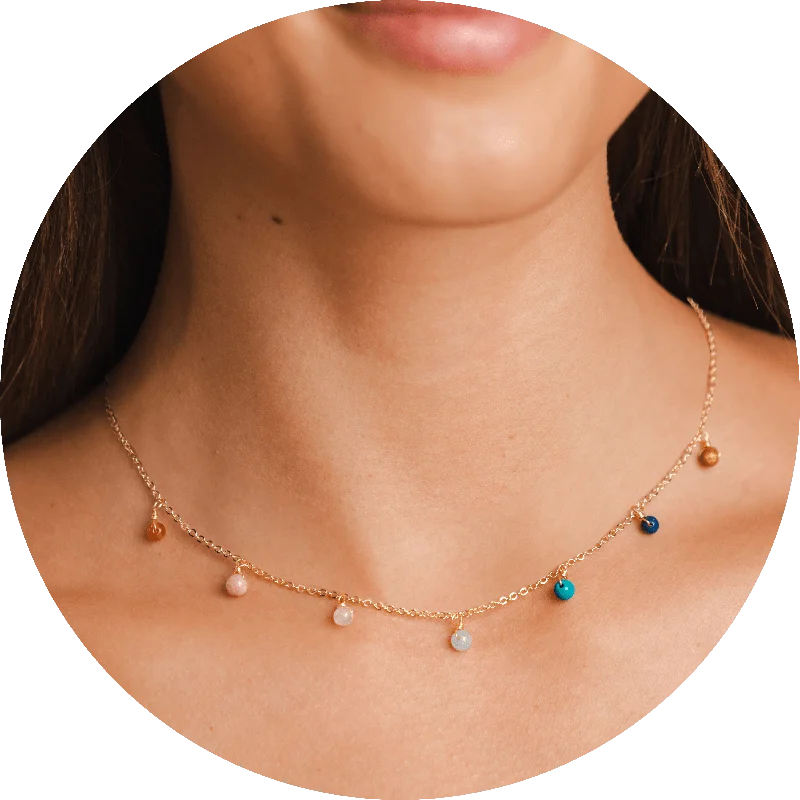 Simple Gold Necklace-Master Healer Dewdrop Necklace