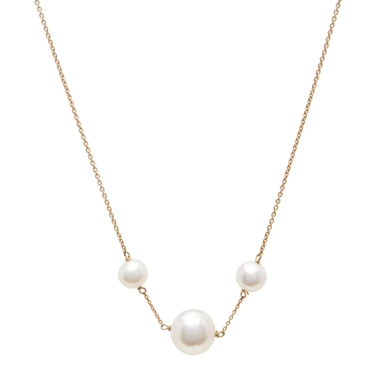 Simple Diamond Necklace-<!--NK999-->grand linear pearl necklace