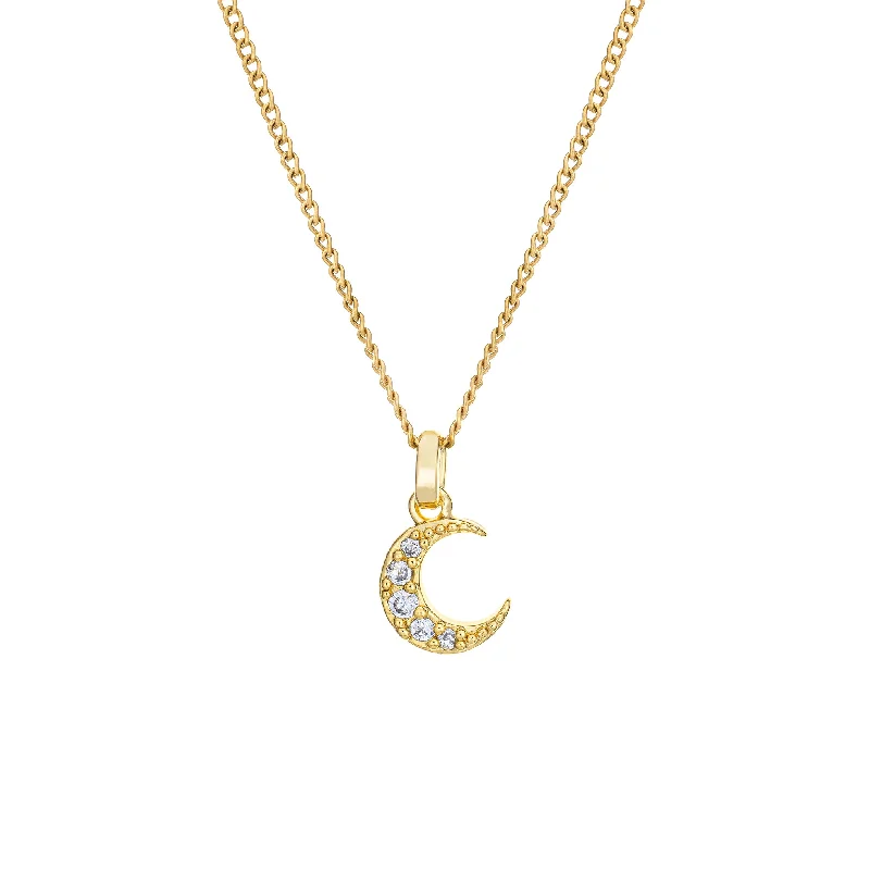 Bridal Pendant Necklace-Moon Necklace