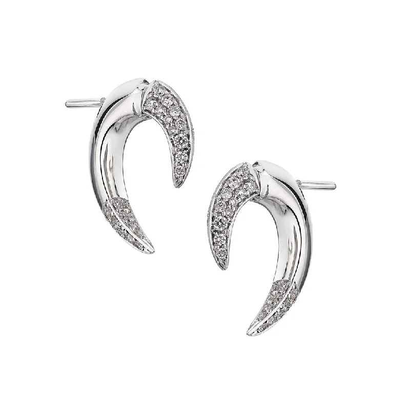 Bridal Earrings-Talon Fine Earrings - 18ct White Gold & Diamond