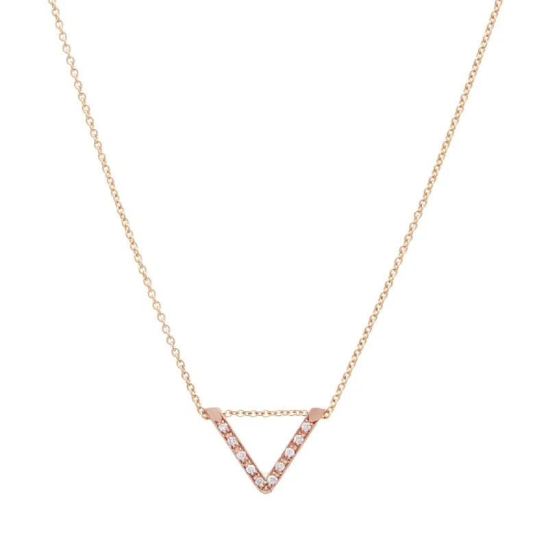 Women’s Pendant Necklace-<!--NK994-->pavé intersection necklace