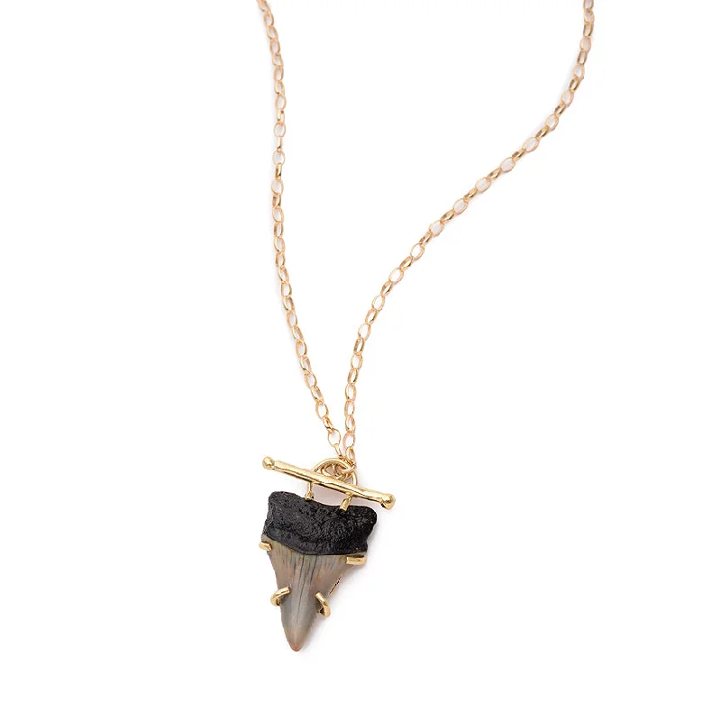 Dainty Gold Necklace-Shark's Tooth Necklace