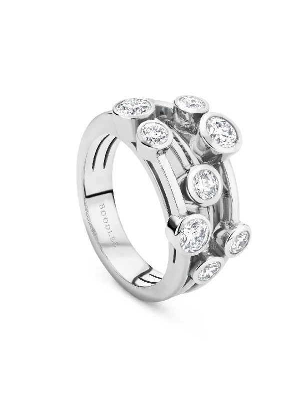 Birthstone Engagement Ring-Raindance Classic Platinum Diamond Ring