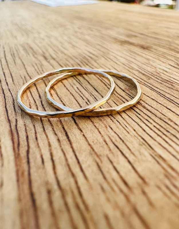 Personalized Couples Ring-Sweet Nothing Stackable Rings - 14k Gold Fill