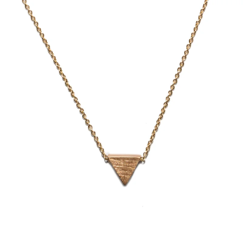 Gold Bar Necklace-<!--NK166-->triangle button necklace