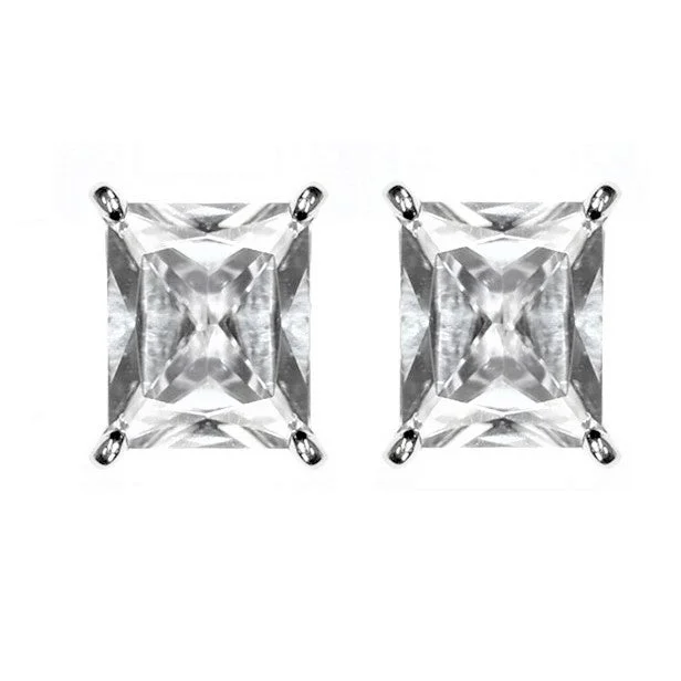 Abstract Earrings-Brenda Radiant CZ Stud Earrings – 12mm | 7ct