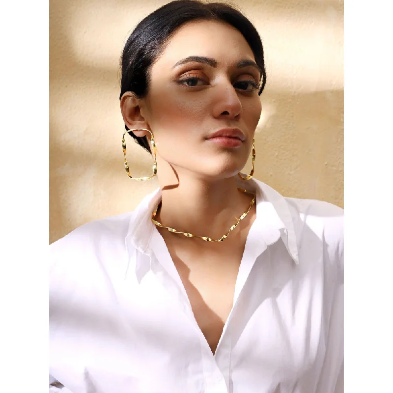 Gemstone Dangle Earrings-VARNIKA ARORA Brazen Golden Earrings