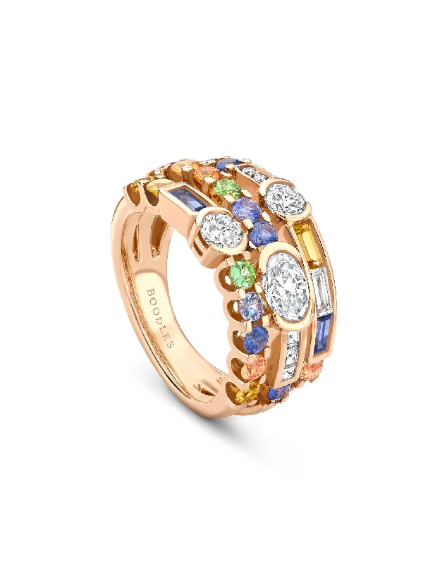 Solitaire Engagement Ring-The Boodles National Gallery Collection - Play of Light Rose Gold Ring