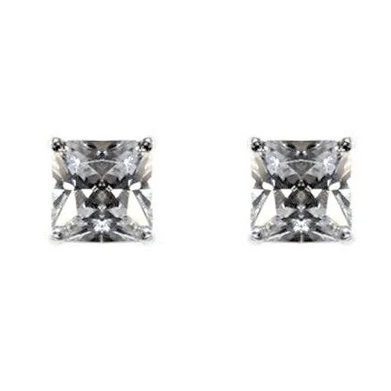 Statement Earrings for Evening-Etta Princess Cut Stud Earrings – 6mm | 1.25ct